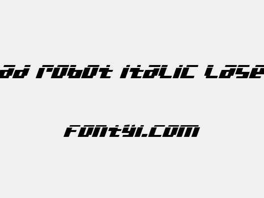 bad robot italic laser