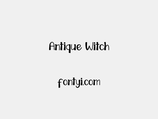Antique Witch