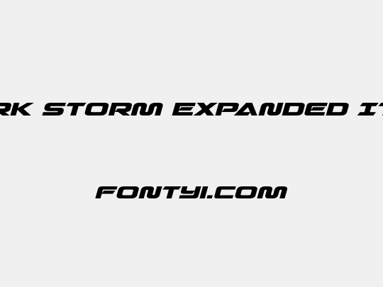 Quark Storm Expanded Italic