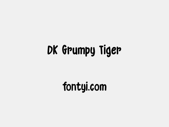 DK Grumpy Tiger