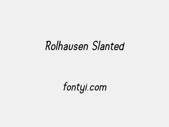 Rolhausen Slanted