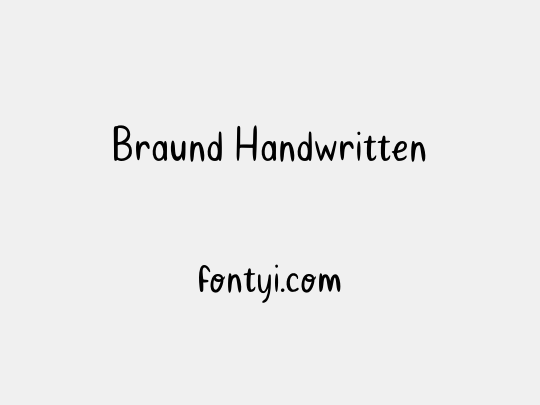 Braund Handwritten