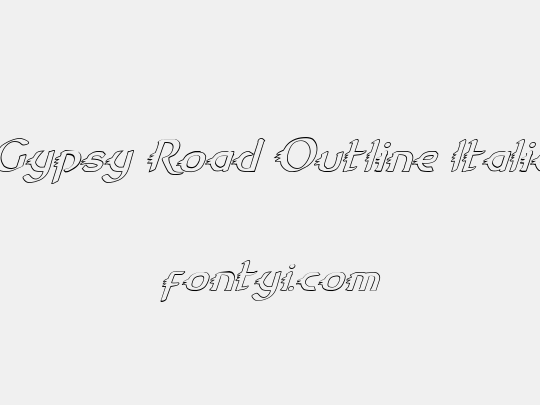 Gypsy Road Outline Italic