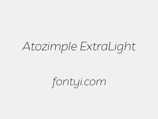 Atozimple ExtraLight
