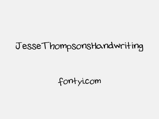 JesseThompsonsHandwriting