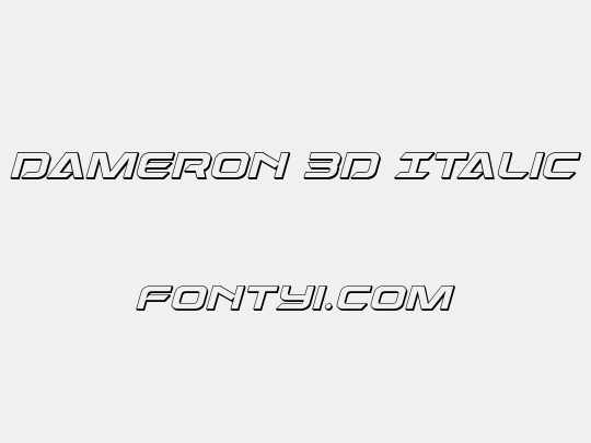 Dameron 3D Italic