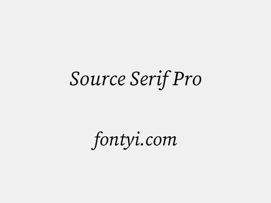 Source Serif Pro