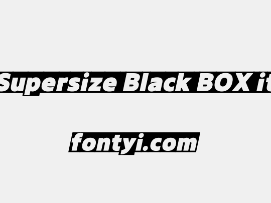 210 Supersize Black BOX italic