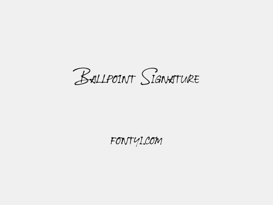 Ballpoint Signature