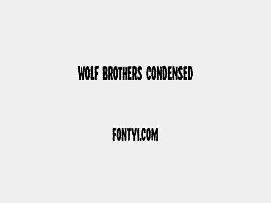 Wolf Brothers Condensed