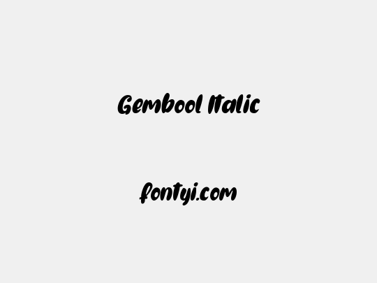 Gembool Italic
