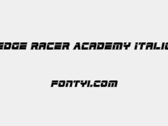 Edge Racer Academy Italic