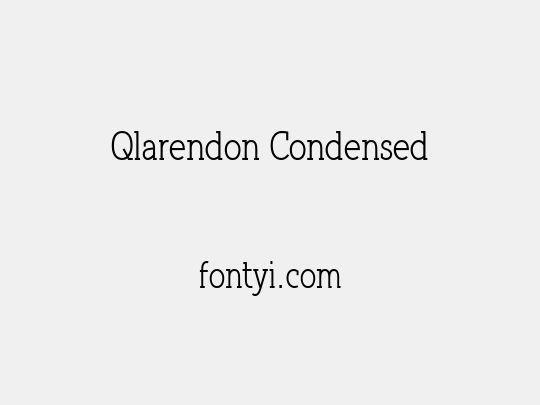 Qlarendon Condensed