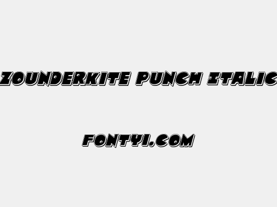 Zounderkite Punch Italic