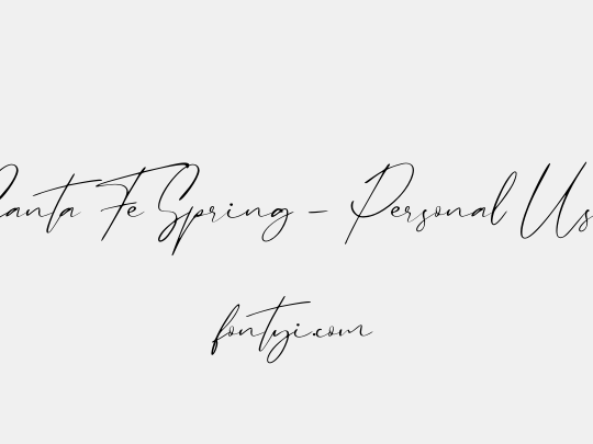 Santa Fe Spring - Personal Use