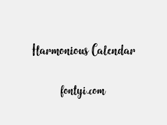 Harmonious Calendar