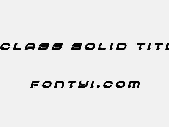 Pulsar Class Solid Title Italic