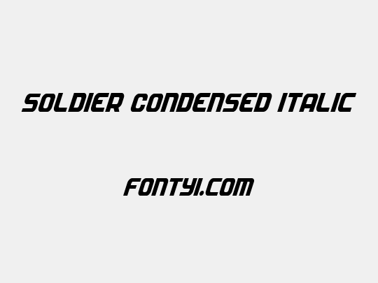 Soldier Condensed Italic