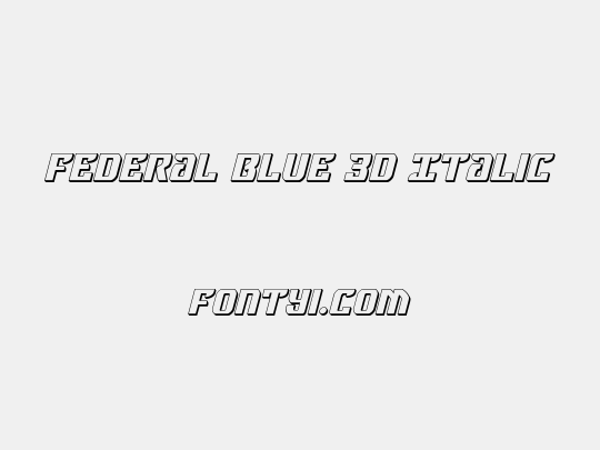 Federal Blue 3D Italic