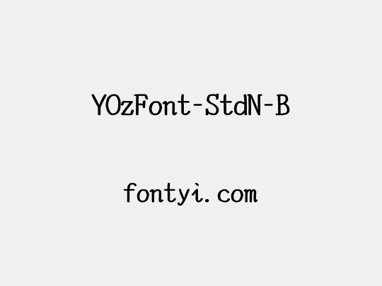 YOzFont-StdN-B