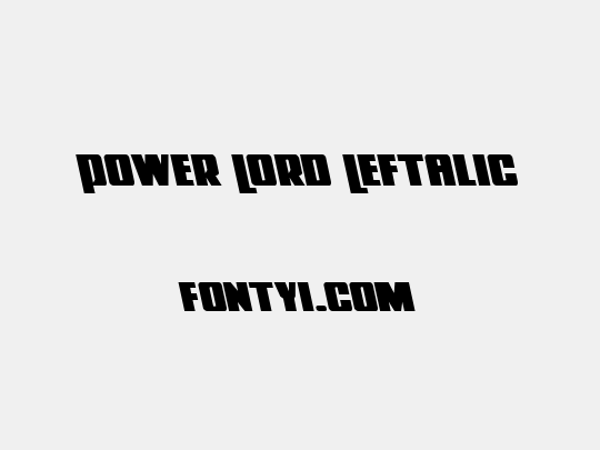Power Lord Leftalic