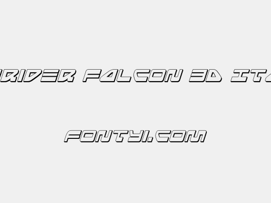 Searider Falcon 3D Italic