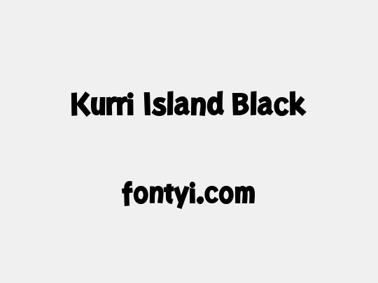 Kurri Island Black