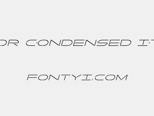 Factor Condensed Italic