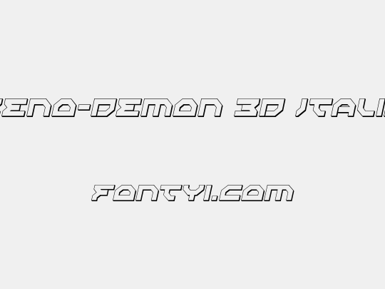Xeno-Demon 3D Italic