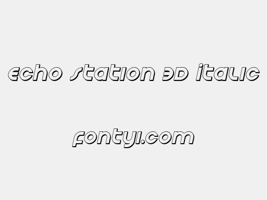Echo Station 3D Italic