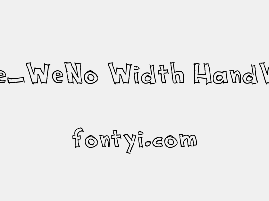 NeNe_WeNo Width HandWrite