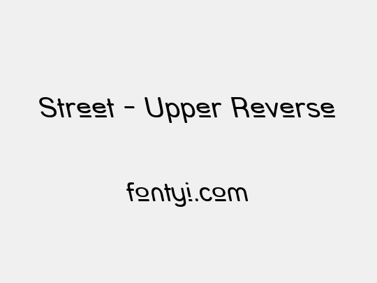 Street - Upper Reverse