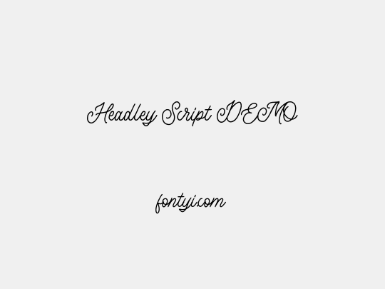 Headley Script DEMO