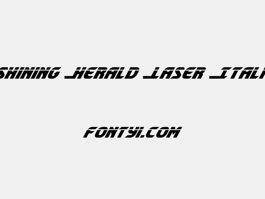 Shining Herald Laser Italic