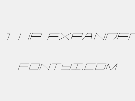 Player 1 Up Expanded Italic