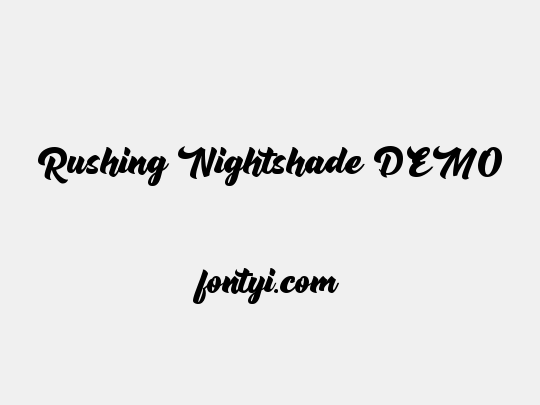 Rushing Nightshade DEMO