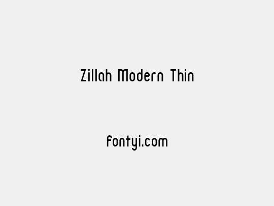 Zillah Modern Thin