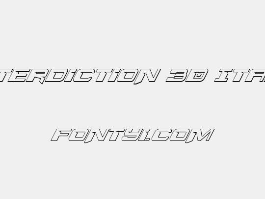 Interdiction 3D Italic