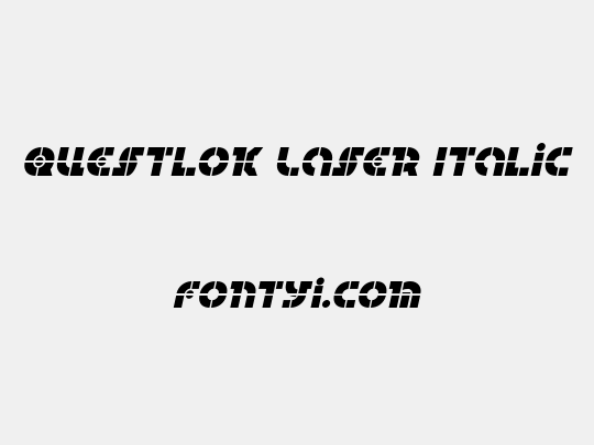 Questlok Laser Italic