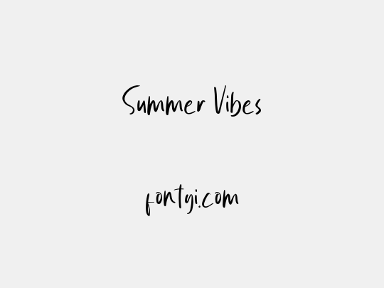 Summer Vibes