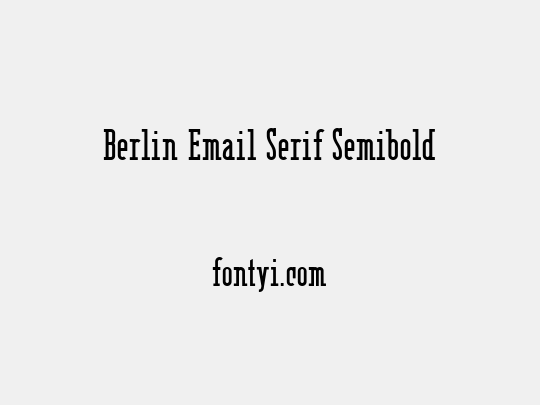 Berlin Email Serif Semibold