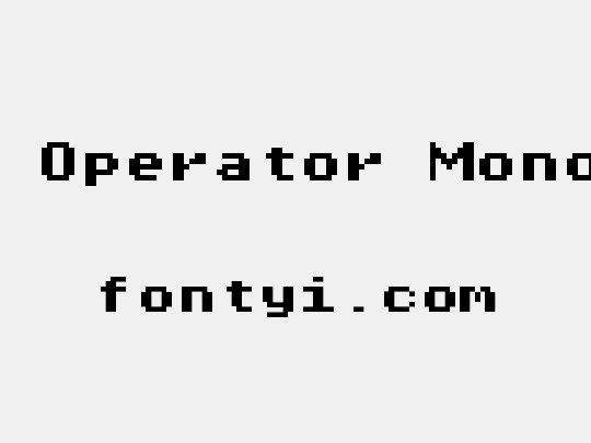 Pixel Operator Mono HB 8
