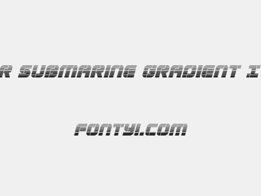 Super Submarine Gradient Italic