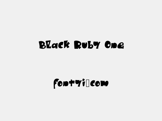 Black Ruby One