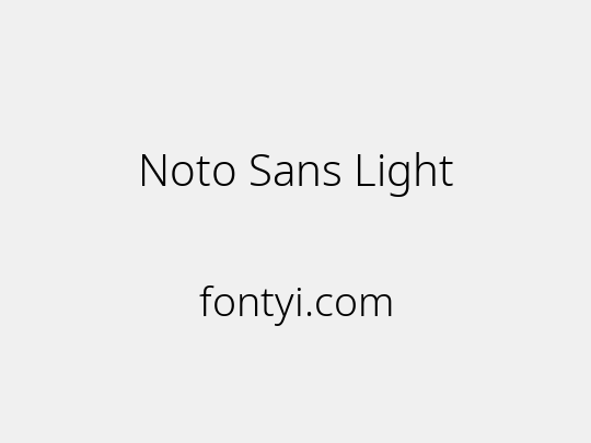 Noto Sans Light