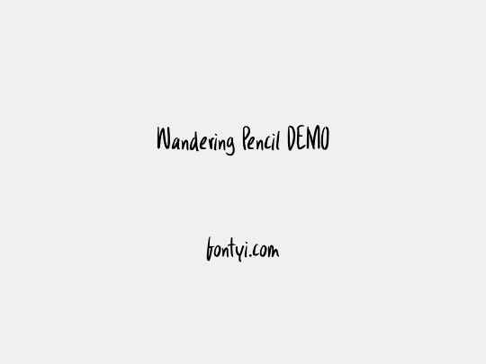 Wandering Pencil DEMO