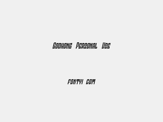 Godhong Personal Use