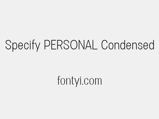 Specify PERSONAL Condensed