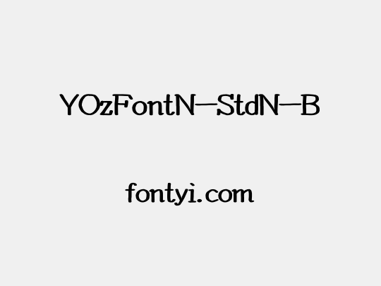 YOzFontN-StdN-B