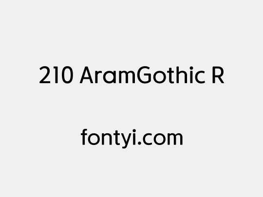 210 AramGothic R